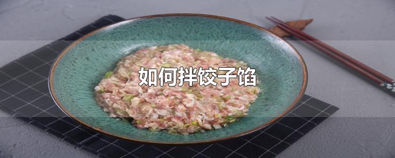 如何拌饺子馅